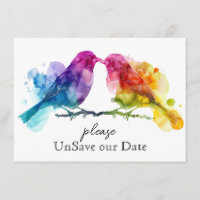 Salve nossa data LGBTQ+ Rainbow Lovebird