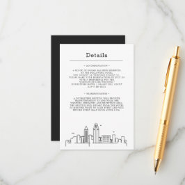 Cartão De Informações San Diego Wedding | Detalhes do convidado