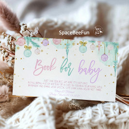 Cartão De Informações Santa Baby Chá de bebê