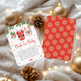Cartão De Informações Santa Baby Christmas Books for Baby Card