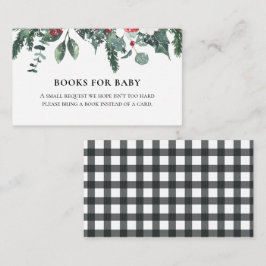 Cartão De Informações Santa Baby Livro de Natal Baby Shower solicitação