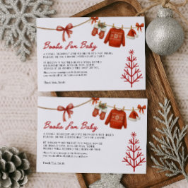 Cartão De Informações Santa Books for Baby Card