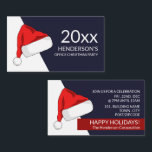Cartão De Informações Santa Hat, Bilhete de Festa de Natal<br><div class="desc">Santa Hat,  Bilhete de Natal da Loja de Cartão de visita. Excelente para todos os tipos de eventos festivos. Jantas de Natal,  Partidos de Escritório,  Eventos de Restauração,  Casamentos,  Aniversário.</div>