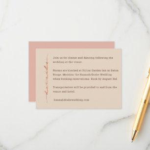 Cartão De Informações Script de Letra à Mão para Casamento