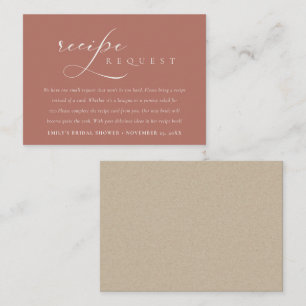 Cartão De Informações Script do Chá de panela de Solicitação de Receita 