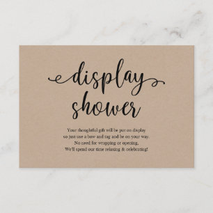 Cartão De Informações Script preto russo, Chá de exibição