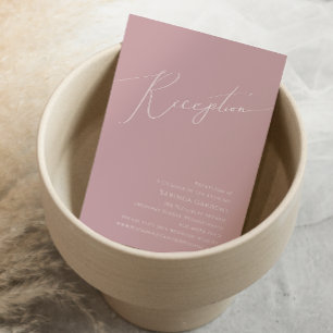 Cartão De Informações Script Whimsical Recepção de casamento poeirenta