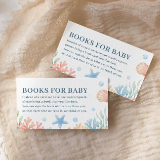 Cartão De Informações Sea You Soon Ocean Baby Shower Books For Baby