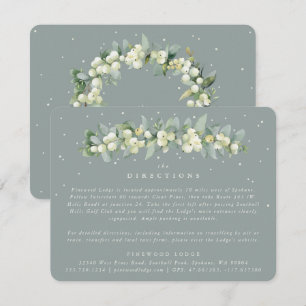 Cartão De Informações Seafoam Snowberry+Eucalyptus Garland Direções