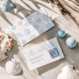 Cartão De Informações Seashell Bridal Registry QR code