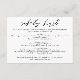 Cartão De Informações Segurança Primeira Segurança Simples Preto Seguran