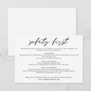 Cartão De Informações Segurança Primeira Segurança Simples Preto Seguran