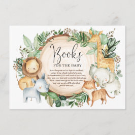 Cartão De Informações Selva Cura Safari Traz um Bebê-Livro