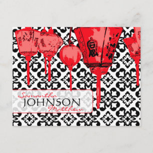 Cartão De Informações Sentidos vermelhos 2 das lanternas