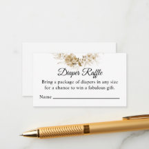 Sepia Floral Drop, Fralda Raffle Chá de fraldas