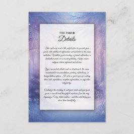 Cartão De Informações Serenata de queda de neve lavanda de inverno