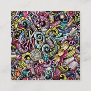 Cartão De Informações Sewing/Seamstress/Cartão de Enclosure