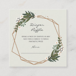 Cartão De Informações Sexo Geométrico Fralda Neutra Chá de fraldas Raffl