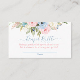 Cartão De Informações Sexo revela Fralda floral Raffle