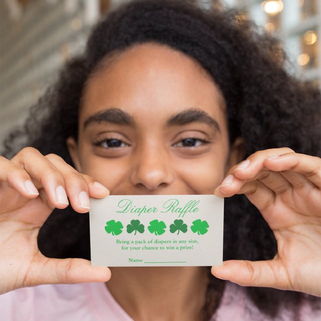 Cartão De Informações Shamrock Fralda Raffle (Criador carregado)