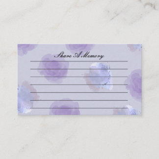 Cartão De Informações Share a Memory of a Loved One Card – Funeral