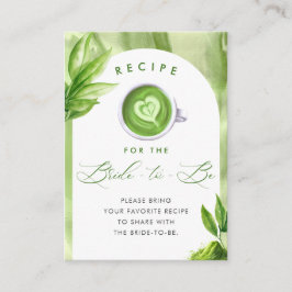 Cartão De Informações She Found Her Perfect Matcha Bridal Shower Recipe