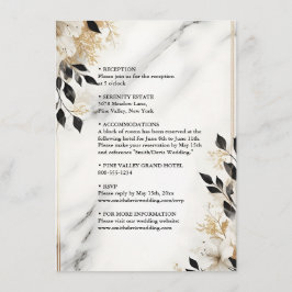 Cartão De Informações Shea Natural Work Stacking Marble Wedding