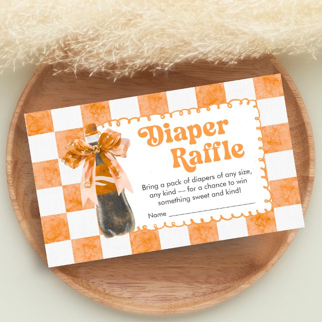 Cartão De Informações She's Ready to Pop Baby Shower Diaper Raffle (Cola Baby Shower Diaper Raffle)