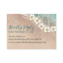 Shoreline Dreams Watercolor Beach Weding RSVP