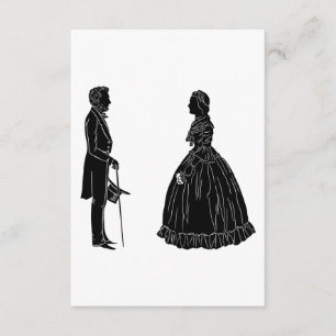 Cartão De Informações silhueta de abraham lincoln mary todd lincoln