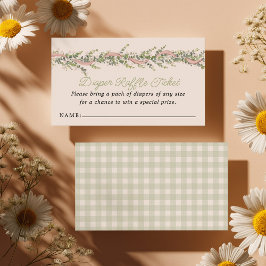 Cartão De Informações Silly Goose Baby Shower Diaper Raffle