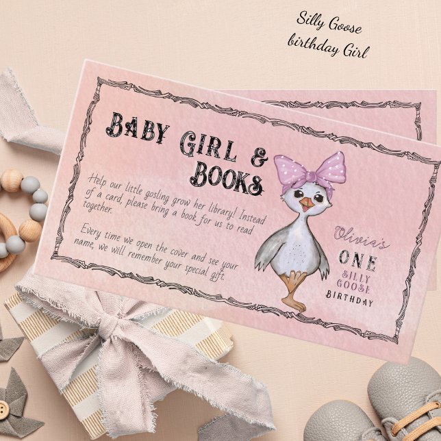 Cartão De Informações Silly Goose Birthday Book Request Enclosure Card (Silly Goose Birthday Book Request Enclosure Card)