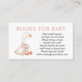 Cartão De Informações Silly Goose Pink Girl Books for Baby insert card