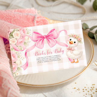 Cartão De Informações Silly Goose Sweetie Goose Pink Books for Baby Card