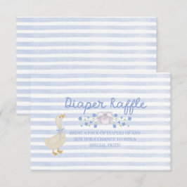 Cartão De Informações Silly Little Goose Baby Shower Diaper Raffle