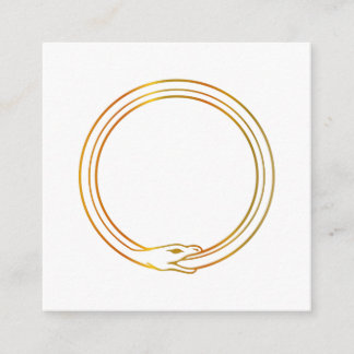 Cartão De Informações Símbolo cobra de autoingestão do ouro Ouroboros