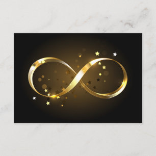 Cartão De Informações Símbolo Infinity do ouro