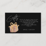 Cartão De Informações Simple black gift registry honeymoon fund wedding<br><div class="desc">It is a simple honeymoon fund enclosure card.</div>