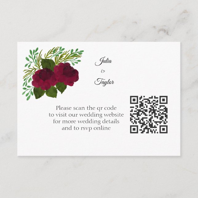 Cartão De Informações Simple Minimal Enclosure Card (Frente)