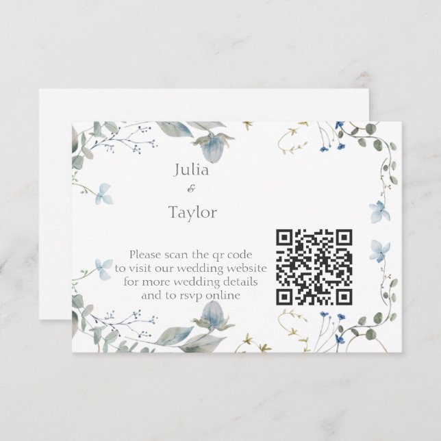 Cartão De Informações Simple Minimal Enclosure Card (Frente/Verso)