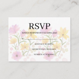 Cartão De Informações Simple Wedding RSVP Enclosure Card