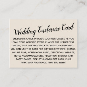 Cartão De Informações Simples Casamento de Casamento Simples e Versátil