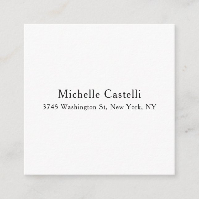 Cartão De Informações Simples clássico exclusivo profissional (Frente)