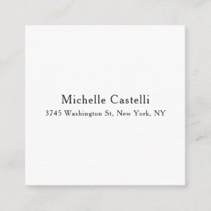 Cartão De Informações Simples clássico exclusivo profissional