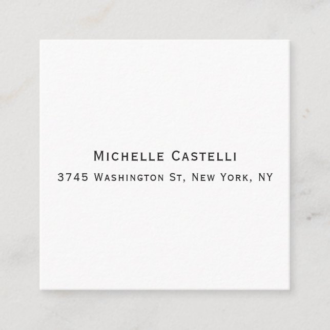 Cartão De Informações Simples clássico exclusivo profissional (Frente)