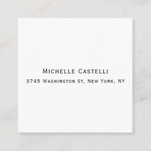 Cartão De Informações Simples clássico exclusivo profissional