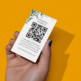 Cartão De Informações Simples Festa de casamento Eucalyptus Greenery