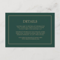 Simples Monograma Detalhes Emerald Green Casamento