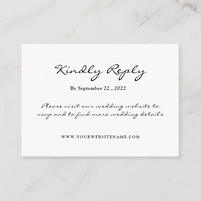 Cartão De Informações Simples, porém Elegante: Linho Preto c/ Monograma (Frente)