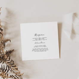 Cartão De Informações Simples Receção de Casamento Espanhol